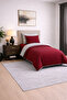 Duvet Cover Set Ranforce Single - Reversible (3-Piece) - Burgundy - Gray - 2