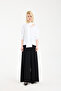 Women's White Scarf Detailed Knitwear Blouse - 7