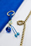 Handmade Glass Turquoise Multi-Eyed Evil Eye Bead Keychain, Special Design Bag Ornament - 2