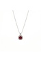 316L Steel Anti-Tarnish Women's Necklace |   Silver Color Red Baguette Figure
