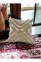 Raw Linen Multiple Tassels Square Throw Pillow Cushion Cover 43x43 - 3