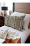 Raw Linen Three Lace Pompom Throw Pillow Cushion Cover - 3