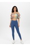 Women's Multi-Colored Plaid Patterned, Flounced Crop Blouse