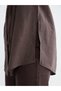 Lcw Modest Brown Women's Shirt Tunic with Tie Detail - 3