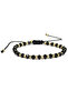 Adjustable Bracelet, Metal Elements, Universal Size, Black-Gold - 5