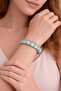 Mint Green Square Cut Crystal Stone Women's Bracelet - 2