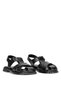 Elit Asvr460 Women's Genuine Leather Flat Sandals Black - 7