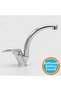 Washbasin Bathroom Kitchen Faucet Tap Mix Short Mixer Chrome Marble Countertop Double Water Inlet Sink - 7