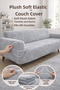 Plush 3 Seater Welsoft Sofa Cover |   Elastic Seat Cover | Sofa Bed Cover |   Seat Cover