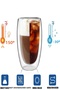 Set of 6 Double Walled Glass Coffee Cups 300ml Heat Resistant Transparent Latte Cup Coffee Mug - 7