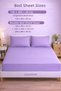 Indigo Colored Cotton Ranforce Fabric Single/Double Fitted Elastic Sheet Set - 4