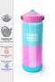 Turquoise Pink Striped Patterned Steel Thermos with Folding Spout 650 ml 38381