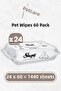 Petcare Pet Wet Towel 60 X 24 Pieces (1440 Sheets)