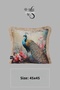 Cushion Cover 45X45 cm Babyface Fabric Double Sided Light Beige Tasseled Digital Printing - 2