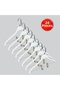 Wooden Hooks Lama Silver Hooks for Clothes, Blouses and Skirts 24 Pieces