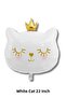 White Cat Head Foil Balloon Birthday Party Decoration