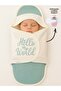Green 100% Cotton Baby Swaddle Blanket | Sleep Sack – Girls/Boys 0-9 Months | Orthopedic - 4