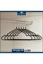 Set of 5 Metal Silicone Coated Clothes Hangers – Non-Slip Durable Hanger Set - 4