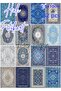 32Pcs Blue Carpet Rug Patterned Photocard Good Quality Postcard Clipboard Cards Suitable for Making Carpet Clipboard Cards - 2