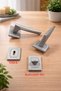 Sofuoğlu Luxury Space (Matte Satin) Square Rose Design [Bathroom-Wc] Type Door Handle Aluminum / Steel - 2