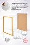 إطار ملصق بإطار خشبي أصفر مقاس 40 × 60 سم، إطار فارغ، أصفر-إطار-40×60 - 3