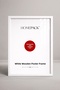 إطار ملصق بإطار خشبي أبيض مقاس 50 × 70 سم، إطار فارغ، WHITE-FRAME-50X70