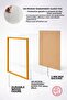 إطار ملصق خشبي أصفر مقاس 20×30 سم، إطار فارغ، أصفر-إطار-20×30 - 3