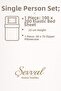Patterned Cotton Elastic Sheet Set Fully Wrapping Non-Slip Flexible 100X200 Single Size - 2