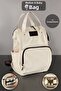 Mother Baby Care Backpack - Backpack with Stroller Strap Attachment and Bottle Compartment Beige