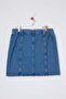 Mavi More Sustainable Yanları Lastikli %100 Pamuk Non-Stretch Denim Etek TBBSS26AZ00018 - 6