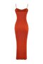 Orange Bodycon Straight Midi Knitwear Dress Twoss26El00183 - 6