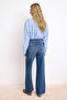 Mavi Normal Bel Uzun Boy Az Esnek Wide Leg Jeans TWOSS26JE00119 - 4