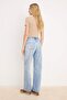 Mavi Yüksek Bel %100 Pamuk Wide Leg Geniş Paça Jeans TWOSS26JE00256 - 4
