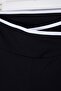 Black Soft Brushed Fabric Piping Detailed Flexible Knitted Plus Size Leggings Tbbss26Bv00001 - 6