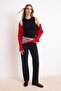 Siyah Normal Bel 100% Pamuk Straight Düz Kesim Jeans TWOSS26JE00096