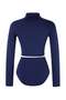 Dark Navy Surfer Zipper High Waist Regular Bikini Set Tbess26Bt00050 - 4
