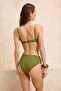 Haki Straplez Kaplı Aksesuar Detaylı Yüksek Bel Regular Bikini Takımı TBESS26BT00026 - 4