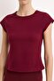 Bordo Soft Fırçalı Kumaş Örme Spor T-Shirt THMSS26TS00004 - 4