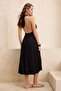 Black Knitted Midi Backless Halter Neck Beach Dress Tbess26El00047 - 4