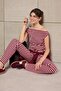 Teen Çok Renkli Çizgili Fitted/Vücuda Oturan Boru Paça Esnek Örme Alt-Üst Takım TWOSS26AU00024 - 3
