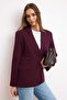 Trendyolmilla Wardrobe Essentials – Mürdüm Cep Detaylı Blazer Ceket | TWOSS26BC00011 - 2
