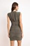 Haki Bodycone/Vücudu Saran Kısa / Mini Örme Elbise TPRSS26EL00071 - 4