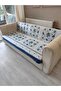 Dried Rose Velvet Printed Non-Slip Sofa and Sofa Bed Cover 180*210 Cm