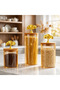 Vacuum Borosilicate Glass Set of 3 with Bamboo Lid - 3