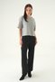Gray Crew Neck Short Sleeve Blouse 8274A - 3