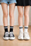 8 Pairs of Black and White College Socks Cotton Comfortable Economical - 2