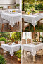 Straw Pvc Non-Perforated Transparent Coating Oilcloth Tablecloth Silver Easy to Wipe Waterproof - 5