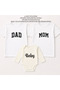 Mom Dad Baby Printed Gender Reveal Party Mother Father Infant Family T-Shirt Bodysuit Combination