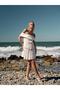 White Linen Mini Pleated Skirt - 4