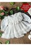 ASTER White Long-Sleeved Lace-Detail Skirted Baby Girl Special Occasion Festive Dress - 6